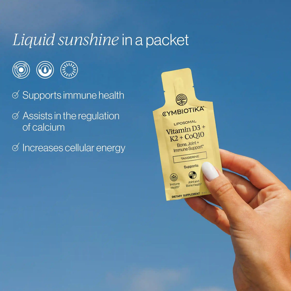 Liposomal Vitamin D3 + K2 + CoQ10